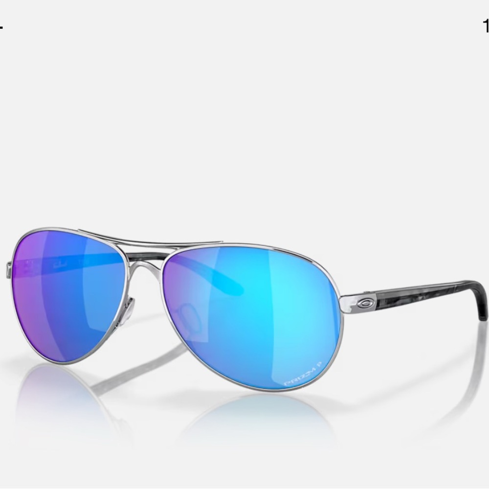 Oakley Feedback Polished Chrome Sunglasses
